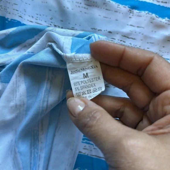 Bundle 2 knit long dresses- Hippie Rose Pink And Blue&white Strappy back Dress - Picture 7 of 15